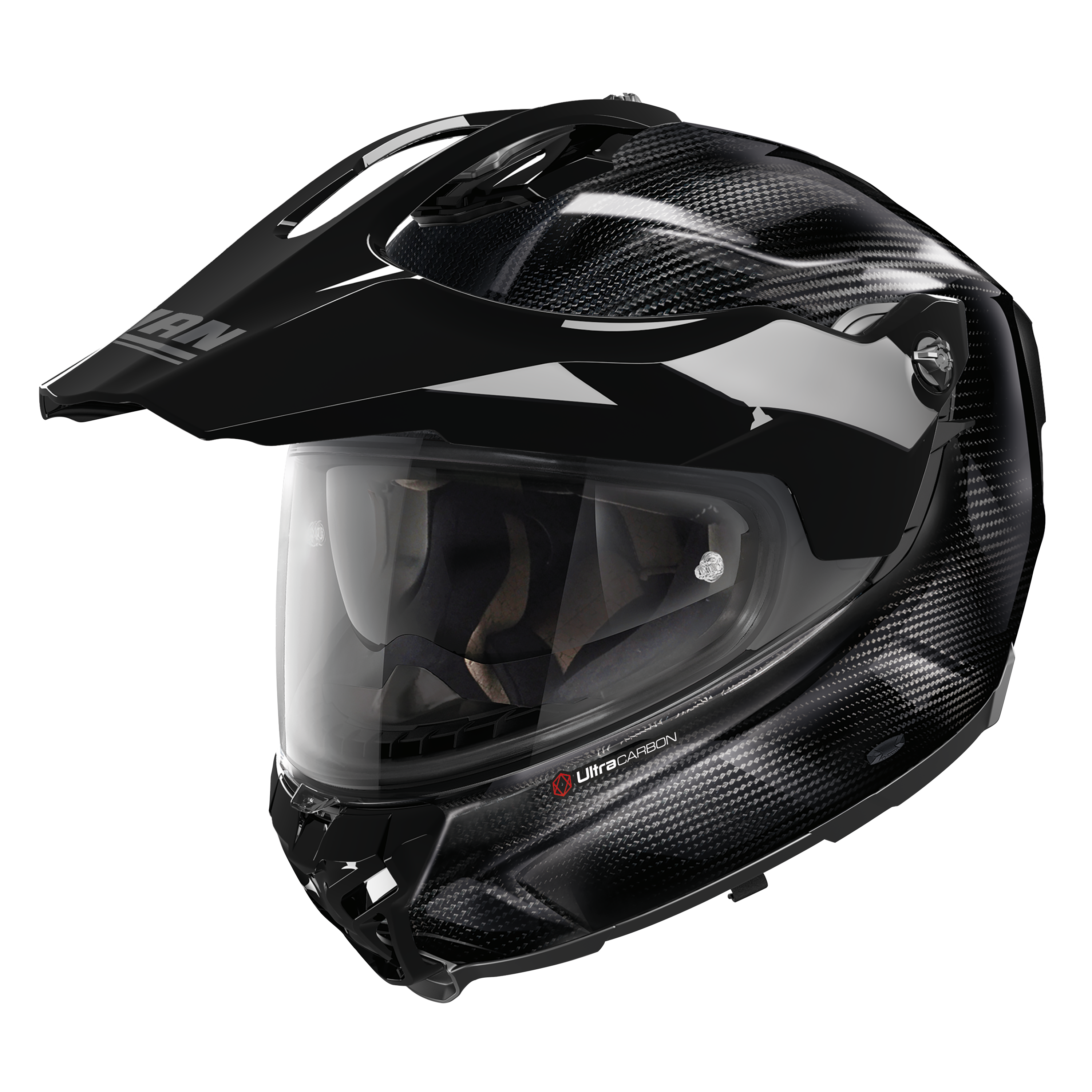 X-552 ULTRA PURO N-COM 101 KAPALI SİPERLİKLİ KARBON MOTOSİKLET KASKI