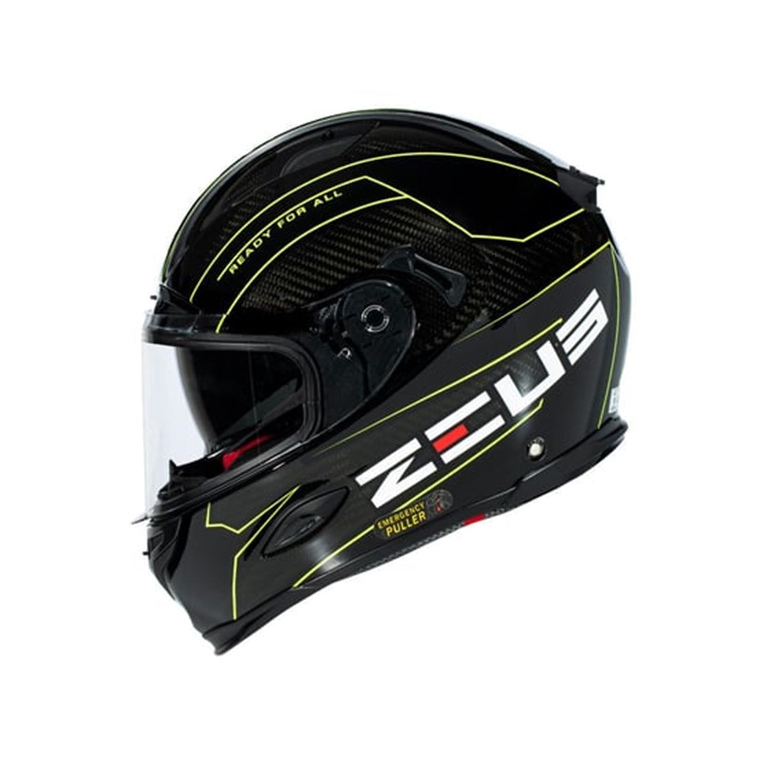 ZEUS KASK/ZS-1800B GLOSS CARBON AM8 FLUO YLW