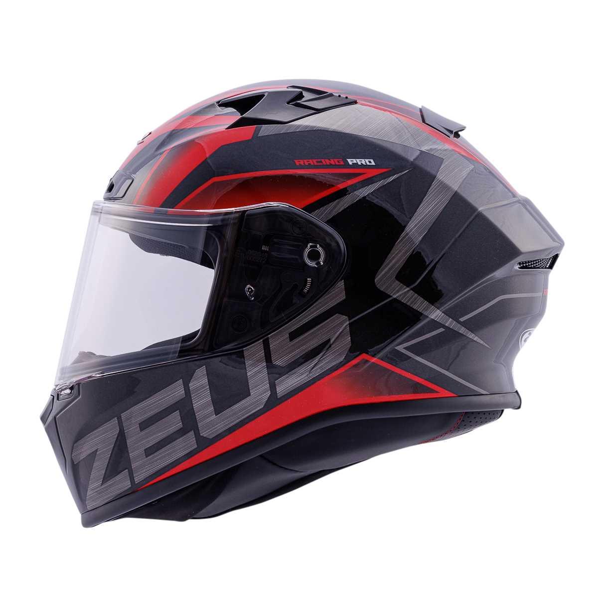 ZEUS KASK/ZS-826 PEARL BLACK BK3 RED