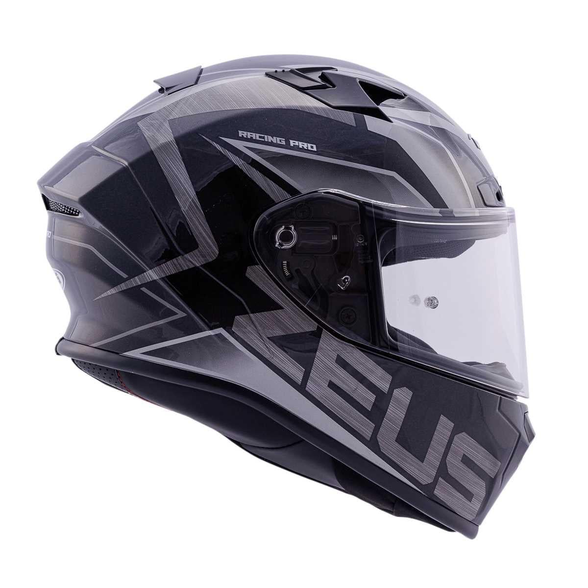 ZEUS KASK/ZS-826 PEARL BLACK BK3 SILVER