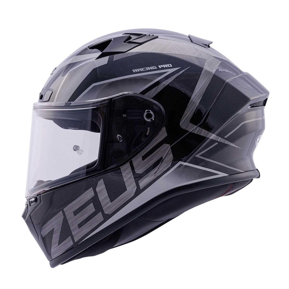 ZEUS KASK/ZS-826 PEARL BLACK BK3 SILVER