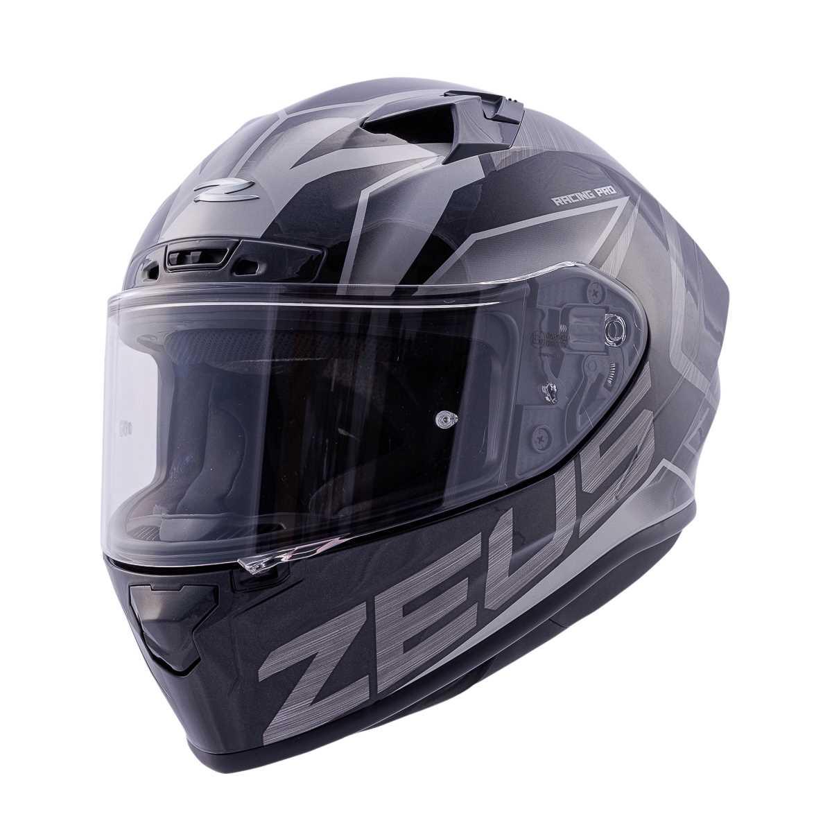 ZEUS KASK/ZS-826 PEARL BLACK BK3 SILVER
