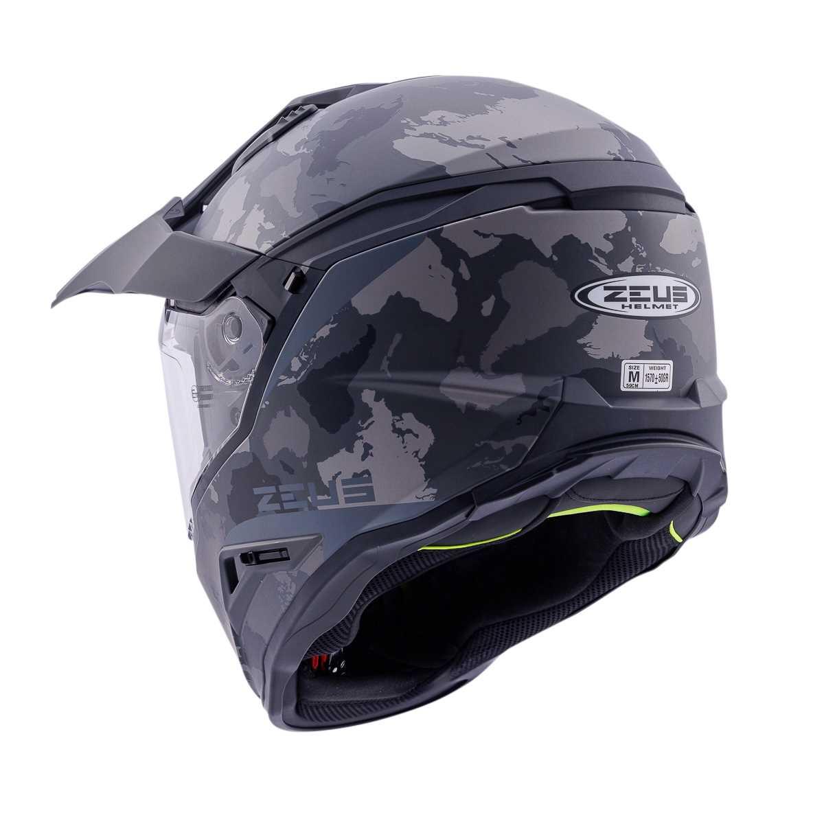 ZEUS KASK/ZS-913 BF6 MATT BLACK GREY BLACK SILVER