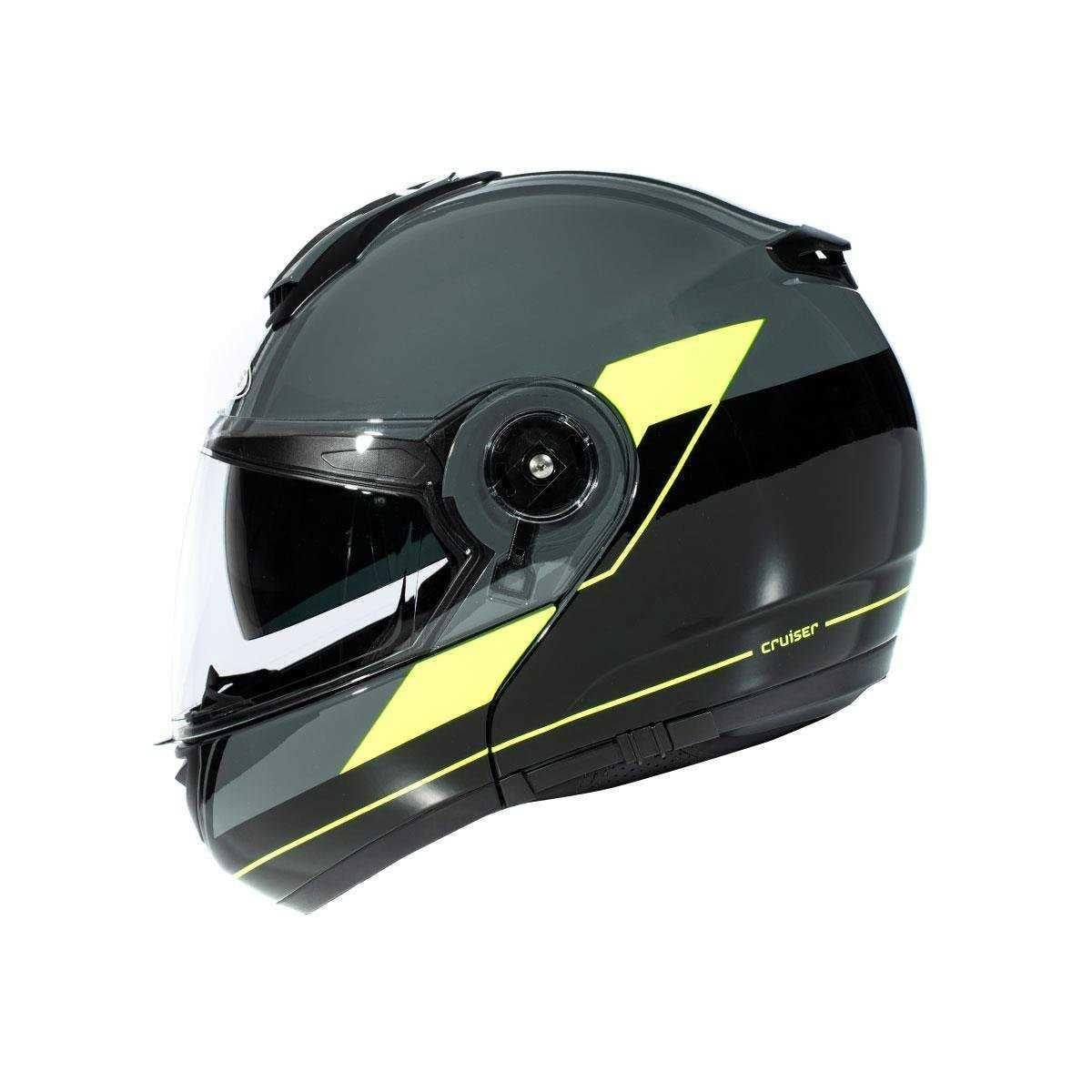 Zeus ZS-3050 BE7 Grey Fluo Yellow Çene Açılır Kask