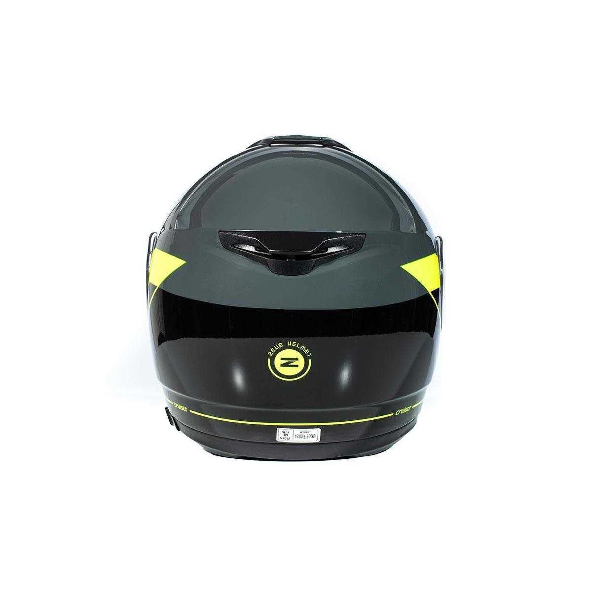 Zeus ZS-3050 BE7 Grey Fluo Yellow Çene Açılır Kask
