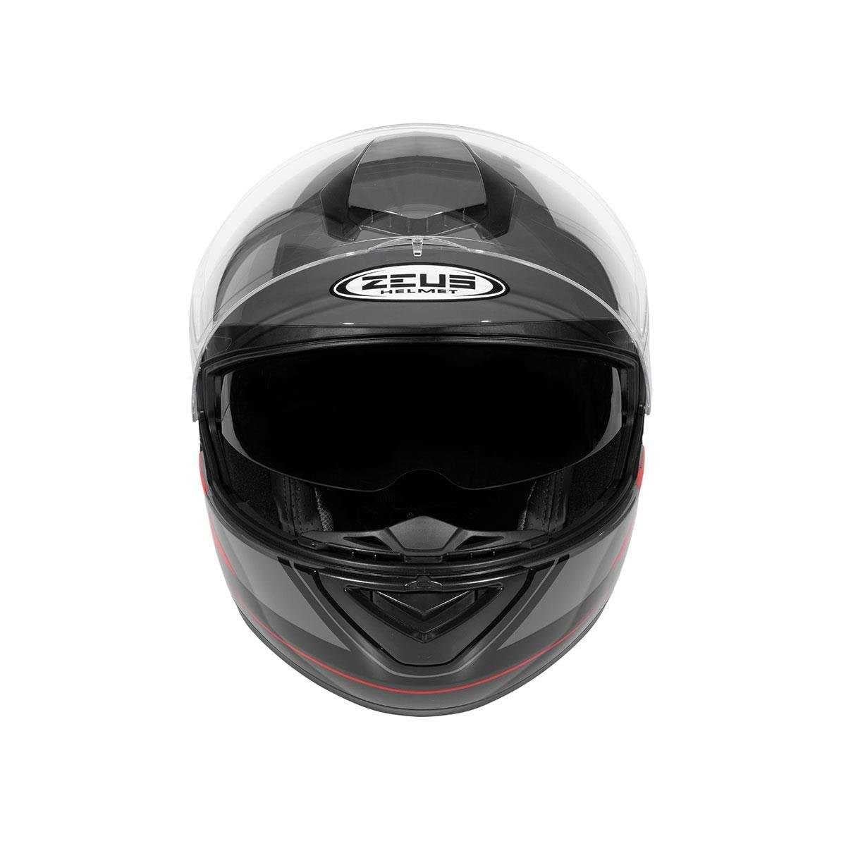 Zeus ZS-3050 BE7 Grey Red Çene Açılır Kask