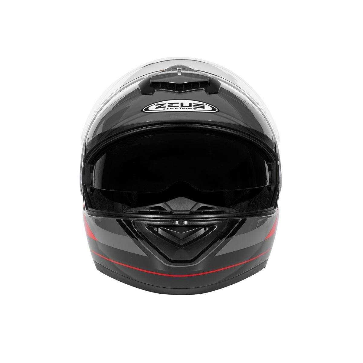 Zeus ZS-3050 BE7 Grey Red Çene Açılır Kask