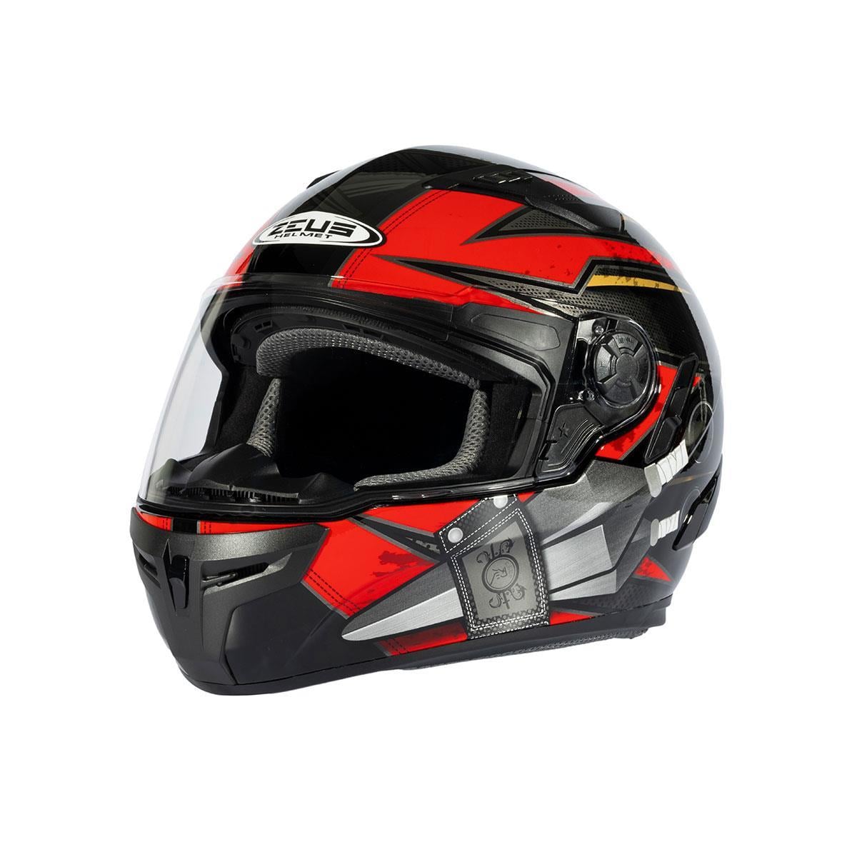 Zeus ZS-813A AN36 Black Red Kapalı Kask