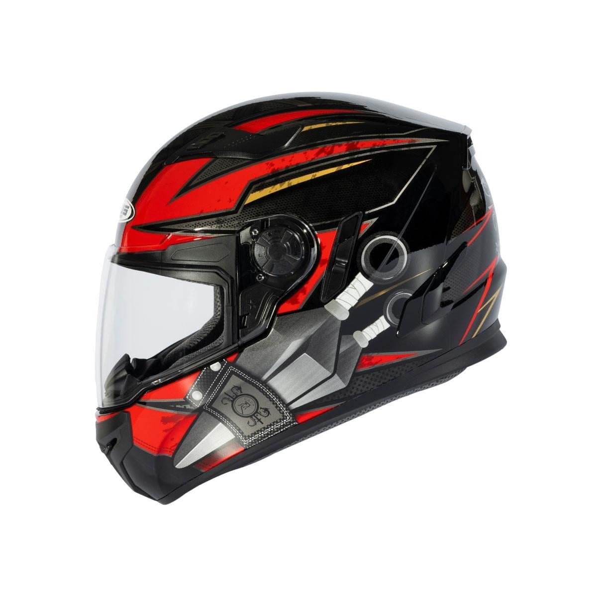 Zeus ZS-813A AN36 Black Red Kapalı Kask