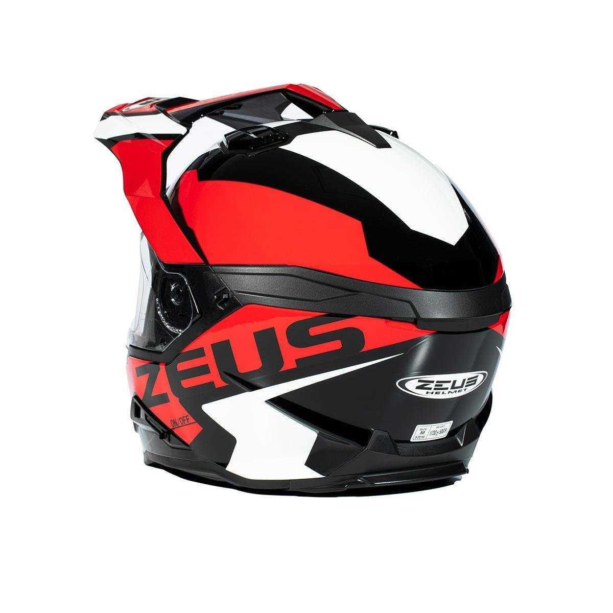 Zeus ZS-913 Solid Black BF8-Red Kapalı Kask