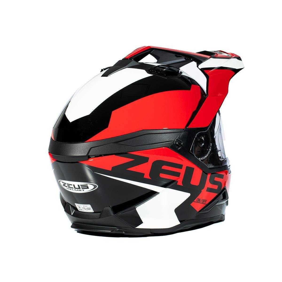 Zeus ZS-913 Solid Black BF8-Red Kapalı Kask