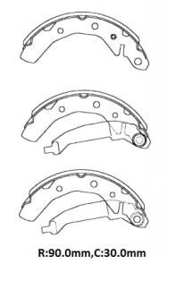 DAEWOO MATIZ- 98/01; ARKA FREN PABUCU (90X30) (BRAMAX)