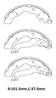 HYUNDAI ACCENT- ADMIRE- 03/05; ARKA FREN PABUCU (101,5X37) (DAIWA)