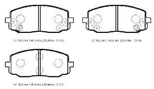 HYUNDAI I10- 08/11; ÖN FREN BALATASI (DİSK) (116,2X47,5X15,9) (DAIWA)