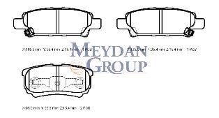 MITSUBISHI OUTLANDER- 04/07; ARKA FREN BALATASI 2,0/2,4 (DİSK)(105,9X32,5X15,4/85,5X35,5X15,4)DAIWA)
