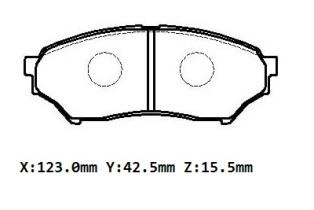 MITSUBISHI PAJERO- 00/06; ÖN FREN BALATASI (DİSK)(123x42.5x15.5)(DAIWA)