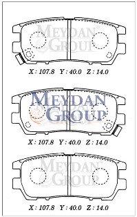 MITSUBISHI PAJERO- 83/91; ARKA FREN BALATASI (DİSK) (107,8X40X14) (DAIWA)