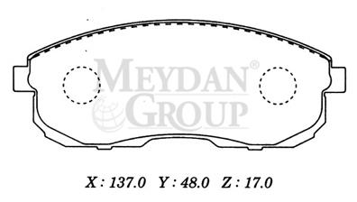 NISSAN MAXIMA- A32- 95/00; ÖN FREN BALATASI (DİSK) (137X48X17) (FMK)