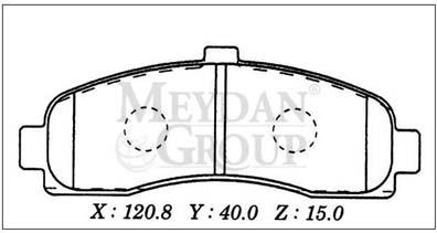 NISSAN MICRA- K11- 98/02; ÖN FREN BALATASI (DİSK) (120,8X40X15) (DAIWA)