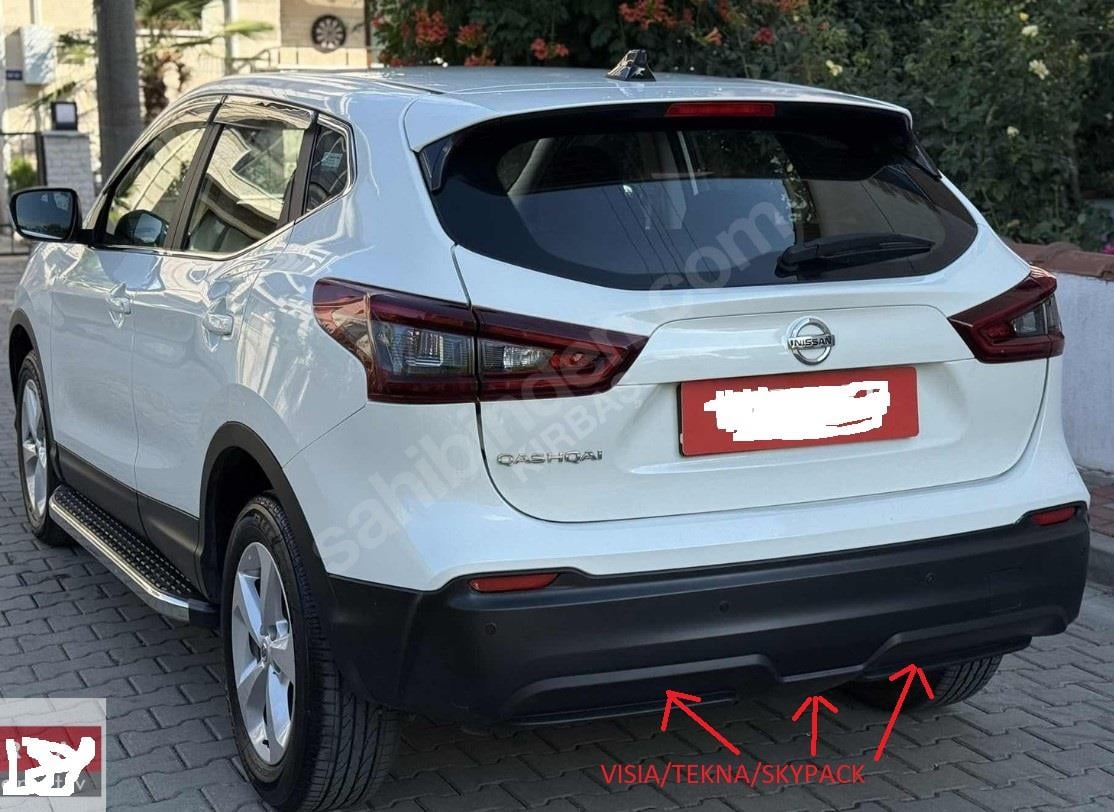 NISSAN QASHQAI- J11- 17/21; ARKA TAMPON SİYAH (SENSÖR DELİKLİ)(VISIA/TEKNA/SKYPACK)(TYG)