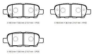 NISSAN X TRAIL- 02/07; ARKA FREN BALATASI 2,0/2,2/2,5 (DİSK) (105.5X38X14) (DAIWA)