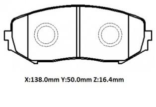 SUZUKI GRAND VITARA- 06/12; ÖN FREN BALATASI (DİSK)(138X50X,16,4)(DAIWA)