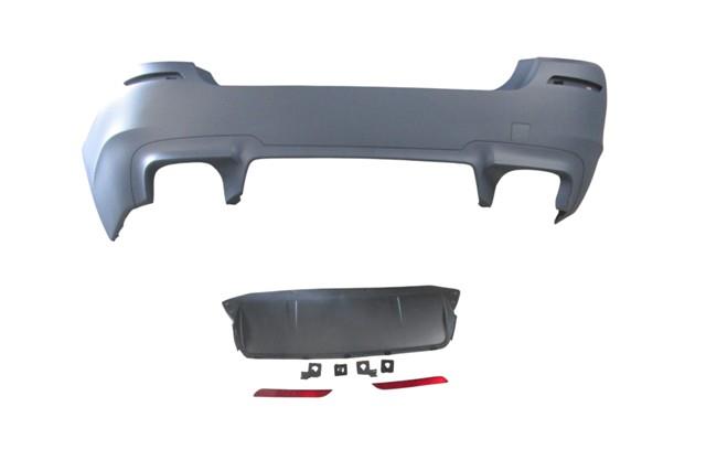 (YENİ ÜRÜN!!!)BMW 1 SERI- F20- 12/15; ARKA TAMPON ASTARLI (SENSÖR AÇILIR TİP/REFLEKTÖRLÜ (KARLIKLI) (M-TECH)