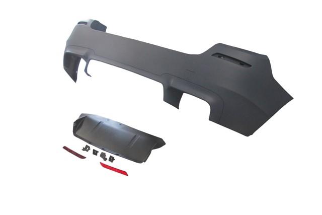 (YENİ ÜRÜN!!!)BMW 1 SERI- F20- 12/15; ARKA TAMPON ASTARLI (SENSÖR AÇILIR TİP/REFLEKTÖRLÜ (KARLIKLI) (M-TECH)