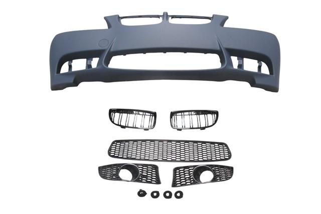 (YENİ ÜRÜN!!!)BMW 3 SERI- E90- 09/11; ÖN TAMPON GRİ(SİS D.Lİ KAPAK/PANJURLU/IZGARALI)SENSÖR AÇILR)M3-CNS-STYLE/LCI