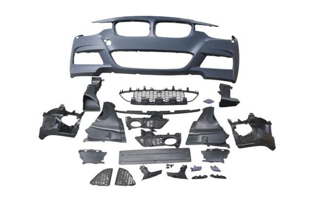 (YENİ ÜRÜN!!!)BMW 3 SERI- F30- 12/18; ÖN TAMPON (IZGARALI/PLAKA PLASTİKLİ) (F.YIK.LI) (M-TECH/LCI)