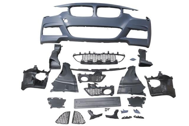 (YENİ ÜRÜN!!!)BMW 3 SERI- F30- 12/18; ÖN TAMPON (IZGARALI/PLAKA PLASTİKLİ) (F.YIK.LI) (M-TECH/LCI)