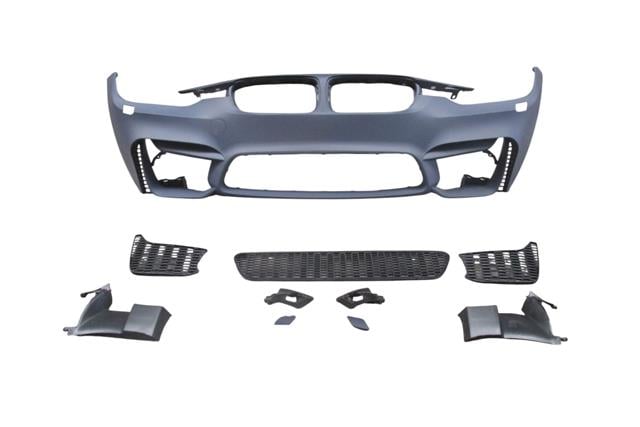 (YENİ ÜRÜN!!!)BMW 3 SERI- F30- 12/18; ÖN TAMPON ASTARLI (SİS DELİKSİZ KAPAK/IZGARALI/F.YIK.LI/ÇEK.KAPAKLI)M3/STYLE