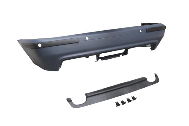 (YENİ ÜRÜN!!!)BMW 5 SERI- E39- 01/03; ARKA TAMPON ASTARLI (SEN.YUVALI/KARLIKLI/BANTLI)(ÇİFT EGZ D./ÇEK.KAPAKLI)M5