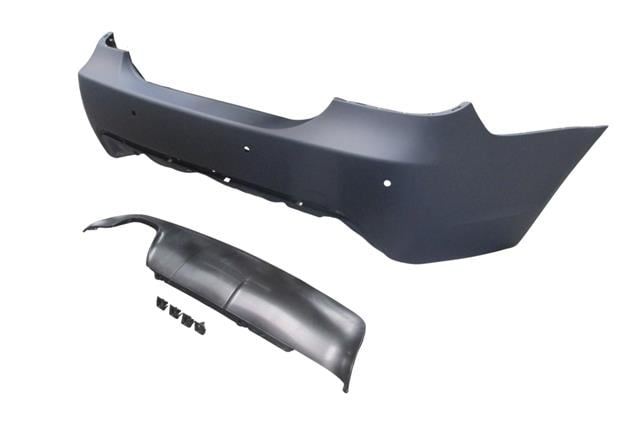 (YENİ ÜRÜN!!!)BMW 5 SERI- E60- 07/10; ARKA TAMPON (KARLIKLI/ASTARLI/ÇEK. KAPAKLI/SENSÖR DELİKLİ 18MM) (M-TECH/LCI)