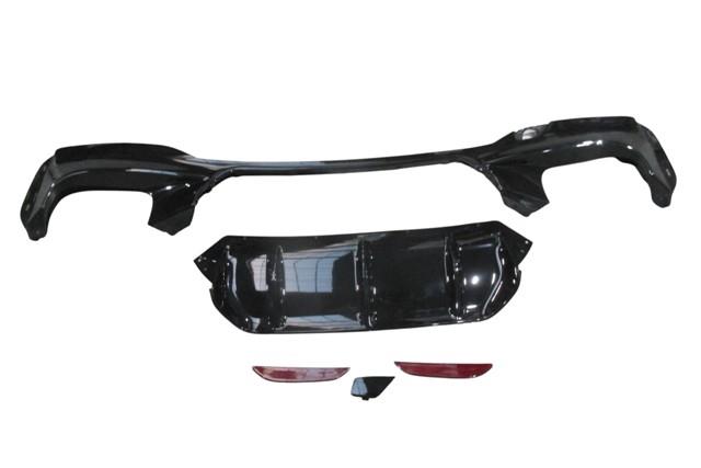 (YENİ ÜRÜN!!!)BMW 5 SERI- G30- 17/20; KARLIK PRLK SİYAH (ARKA TAMPON ALTI) (ÇEKİ DEMİR KAPAKLI/ÇİFT EGZOSLU)F90/M5