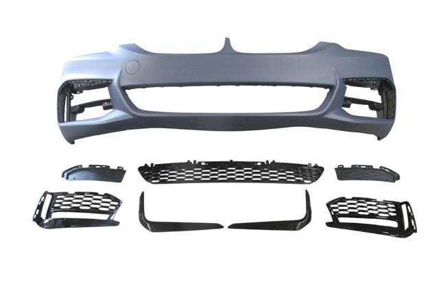 (YENİ ÜRÜN!!!)BMW 5 SERI- G30- 17/20; ÖN TAMPON ASTARLI (SİS KAPAKLI/SİS KAP. ÇITALI/IZGARALI) (SENSÖR D.Lİ)M-TECH