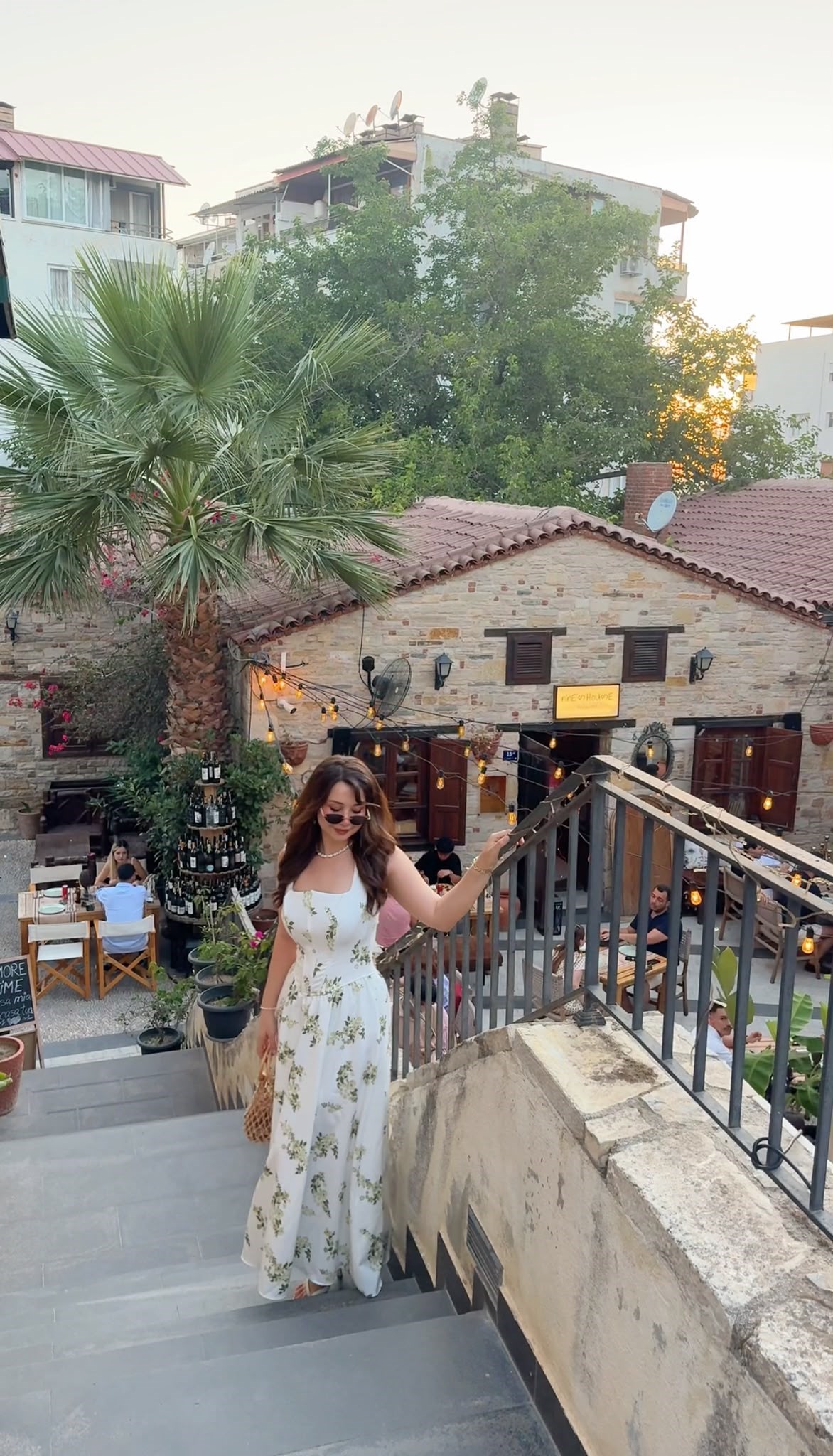 Korsajlı Yeşil Çiçekli Elbise