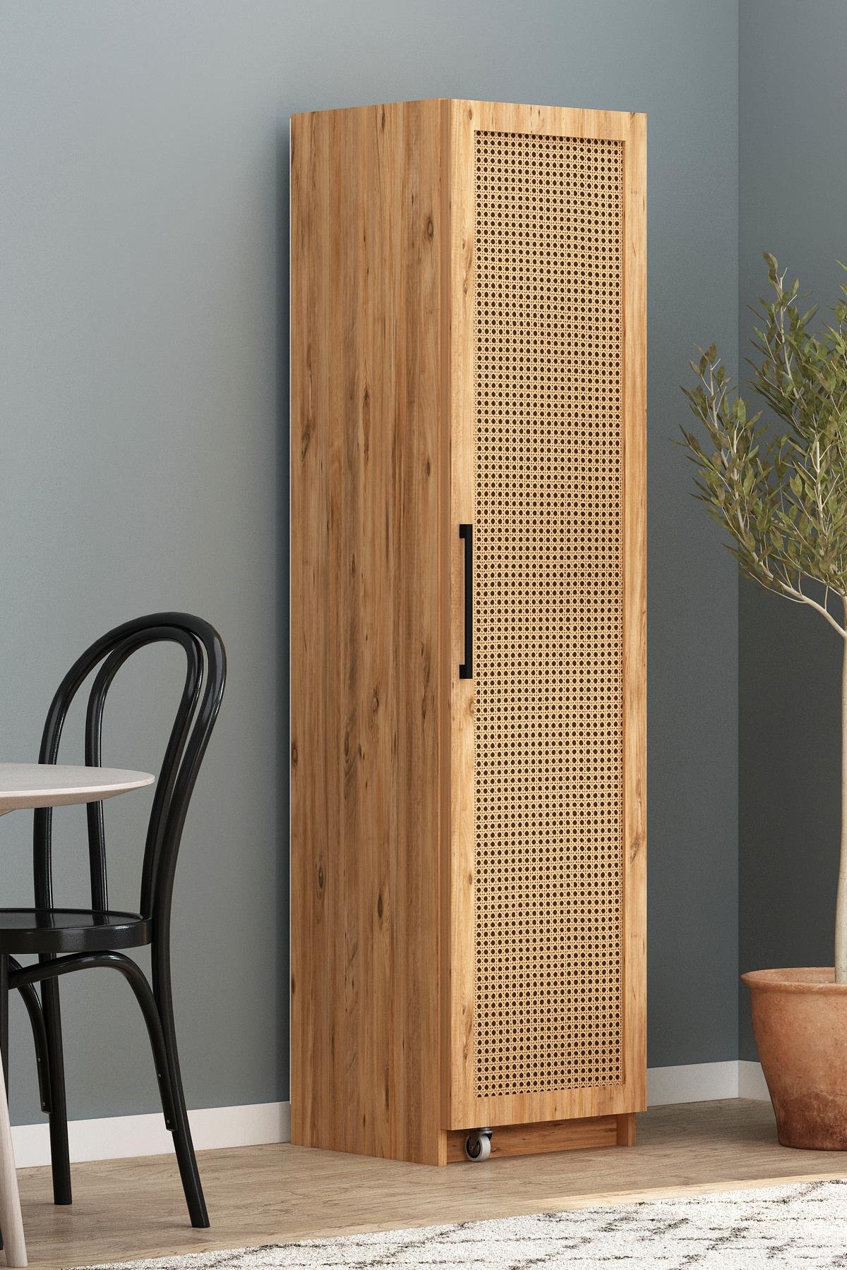 Avmpark Tek Kapaklı 180 cm Erzak Dolabı Hazeran