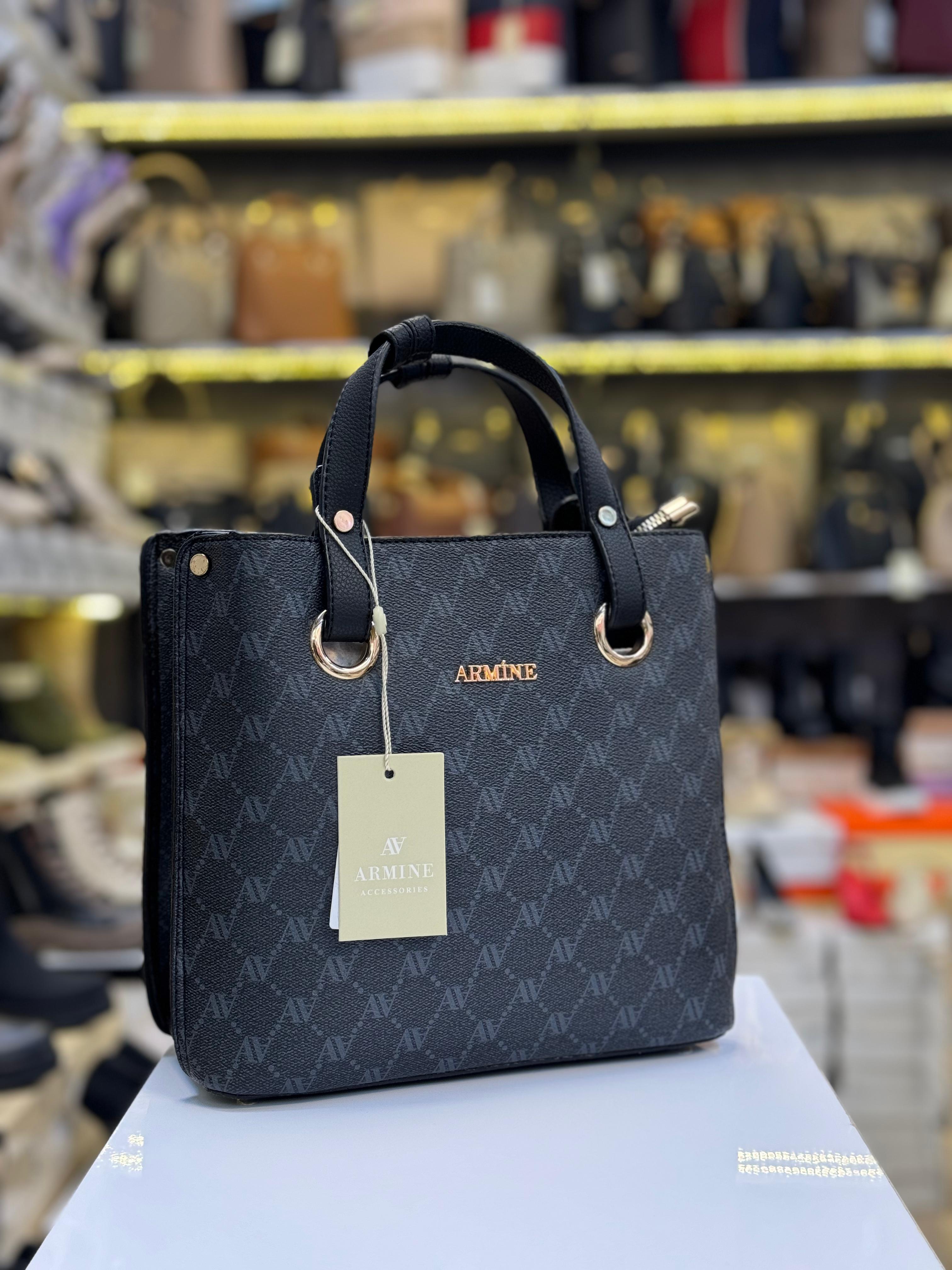 Armine Kadın Çantası Siyah Baskılı