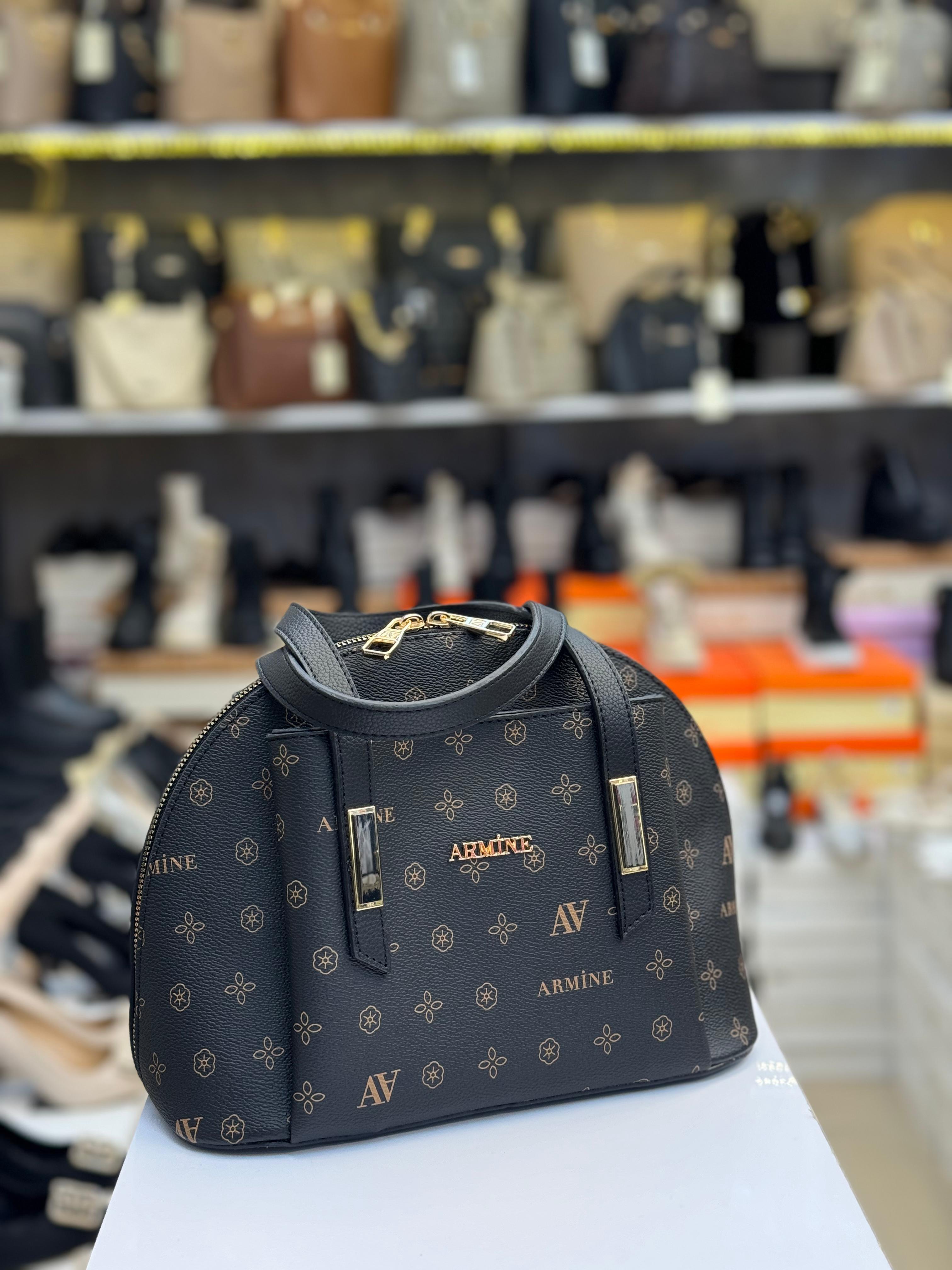 Armine Siyah Baskılı Çanta