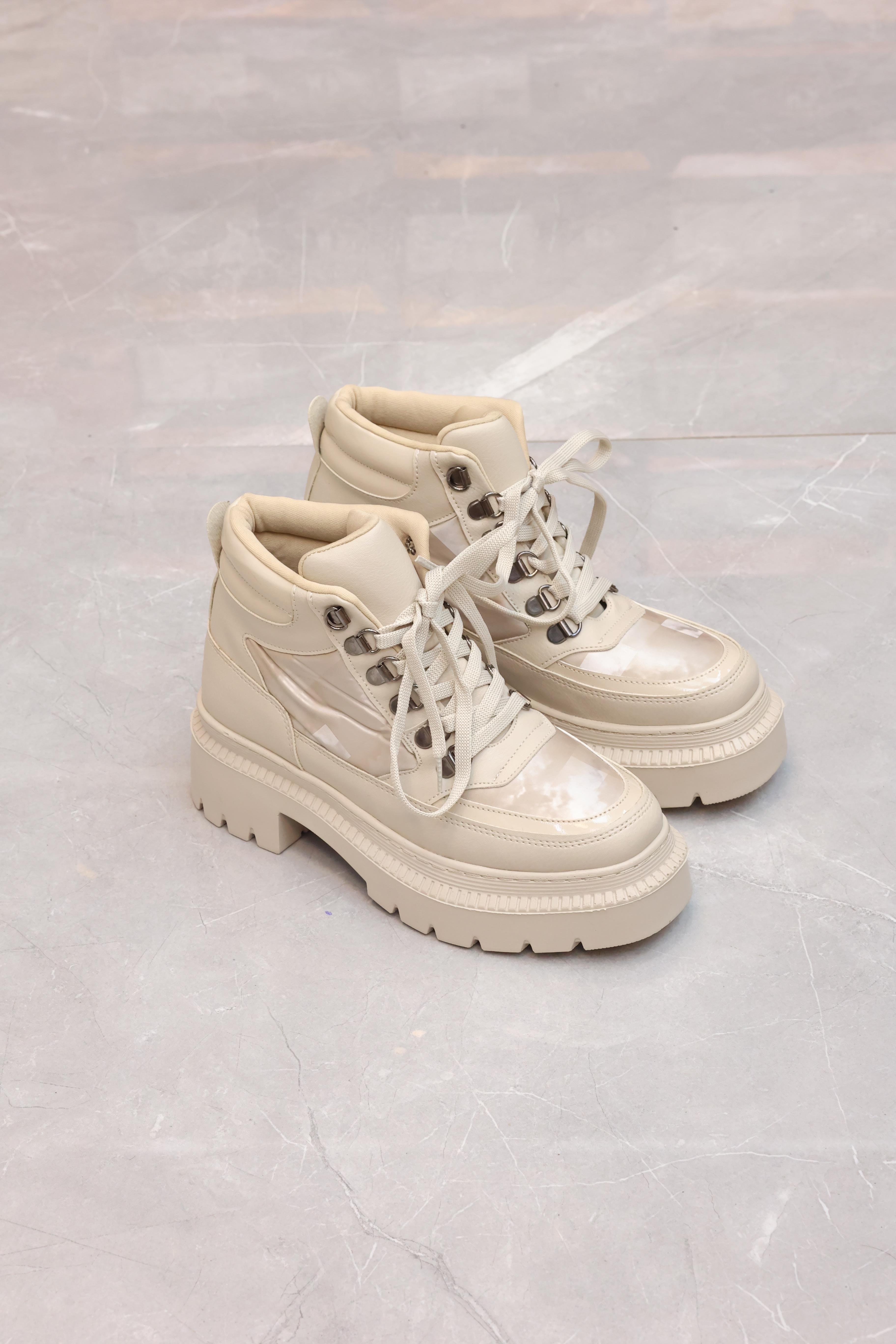 Desenli Siyah Üşütmez Bayan Bot Ten Rengi