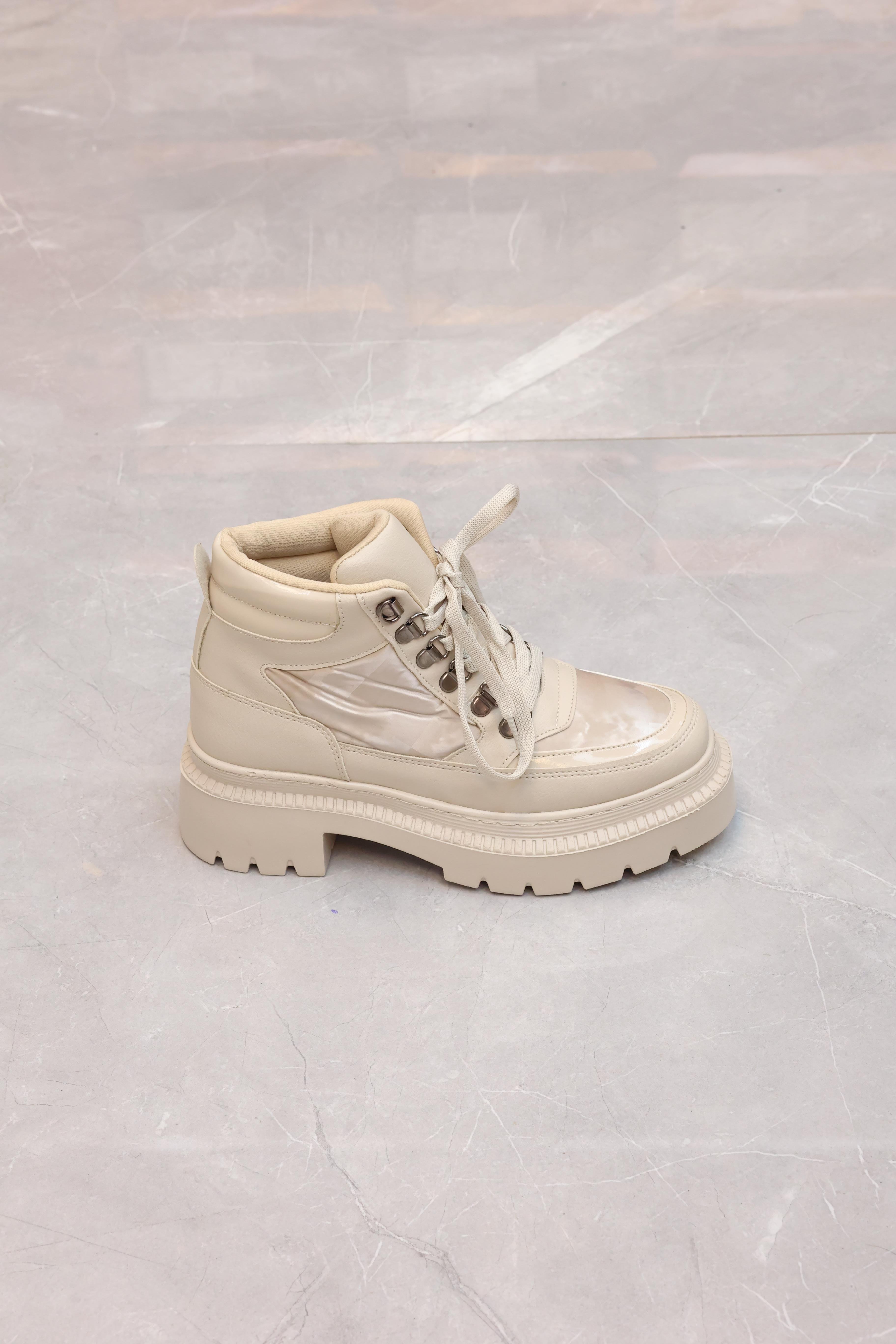 Desenli Siyah Üşütmez Bayan Bot Ten Rengi