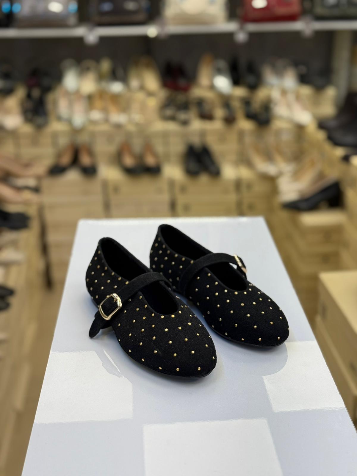 Gold Taşlı Babet Şık