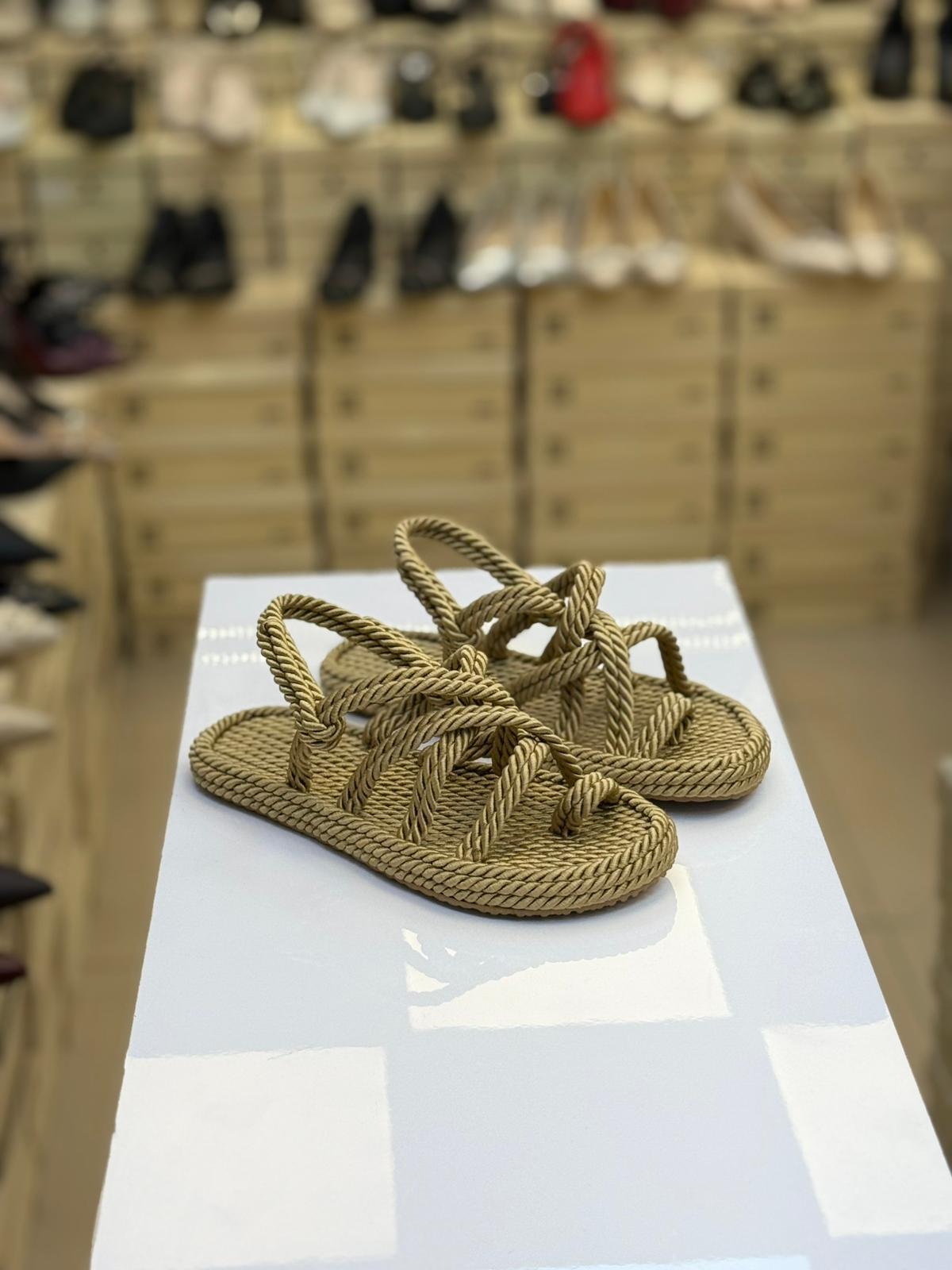 Hasır Sandalet Yeni Sezon Parmak Arası