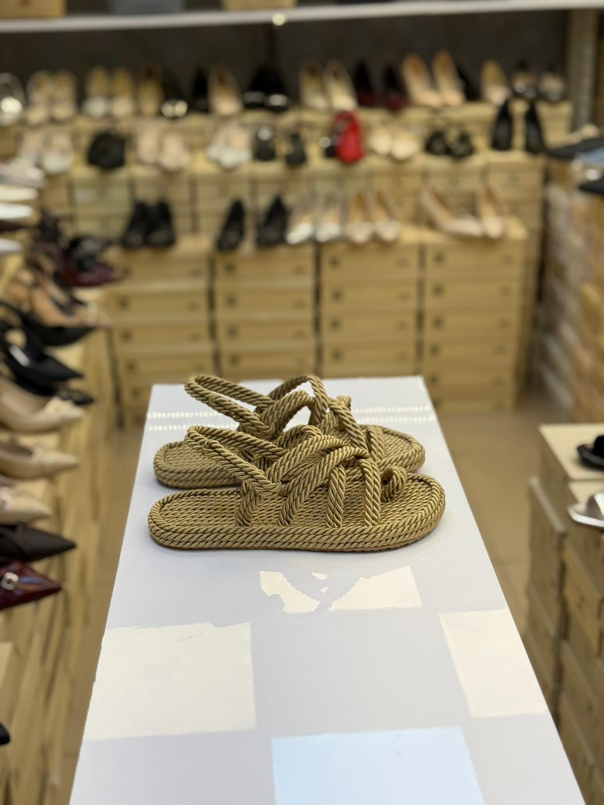 Hasır Sandalet Yeni Sezon Parmak Arası