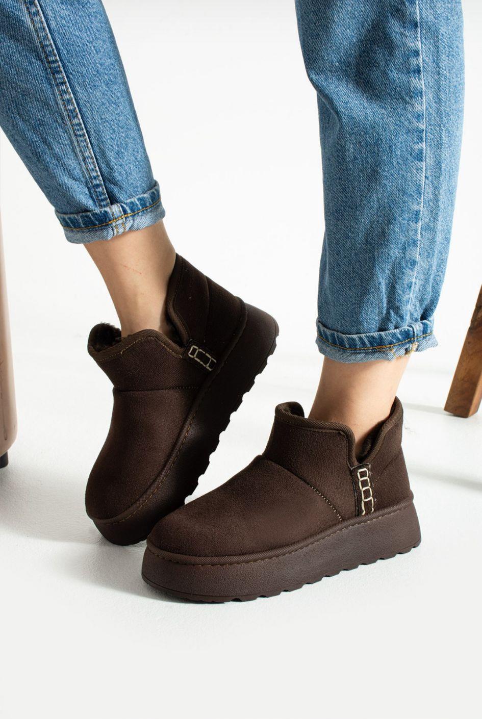 İçi Kürklü Kadın Bot UG Kahve