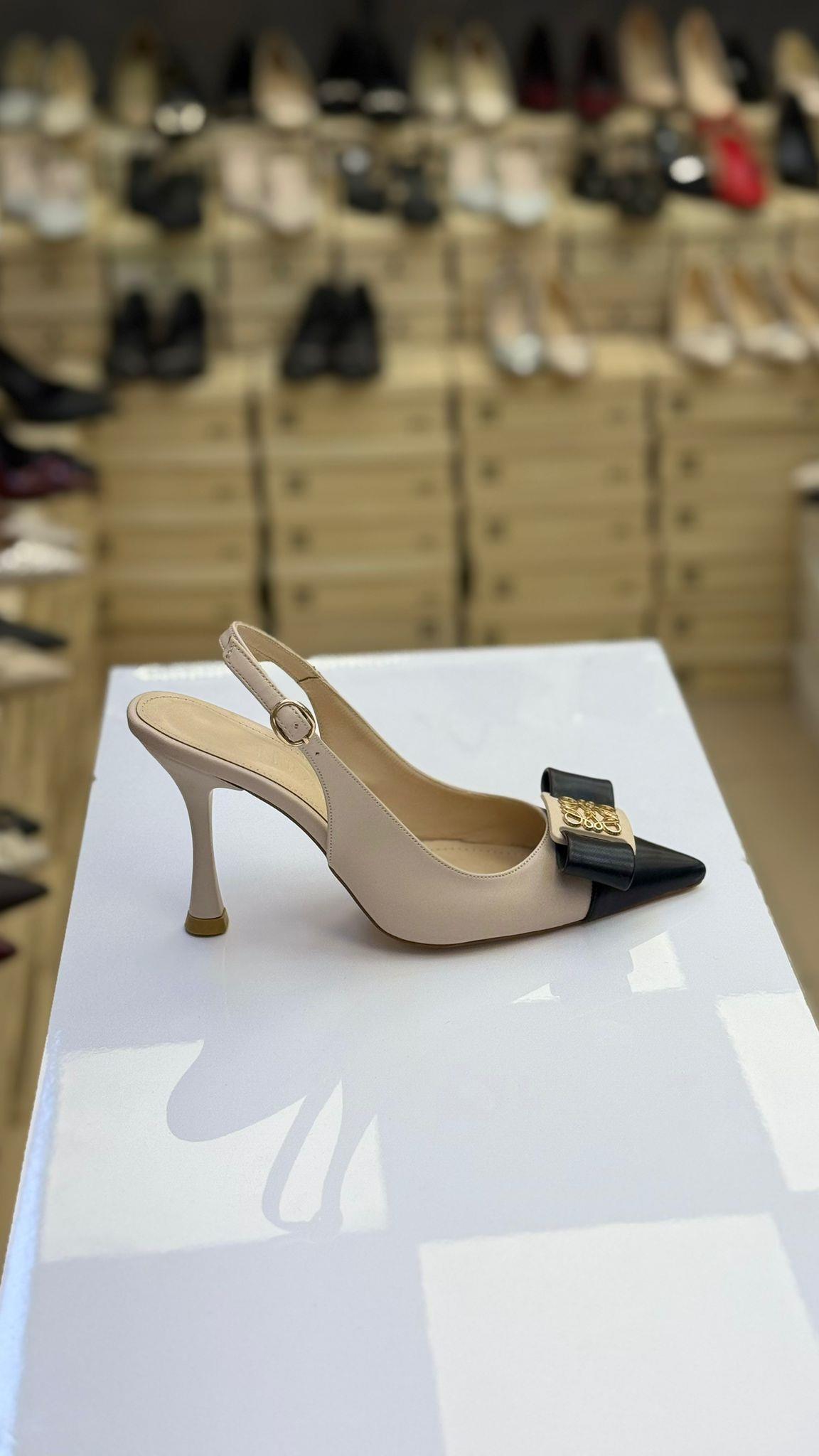İthal Tokalı Çift Renk Stiletto
