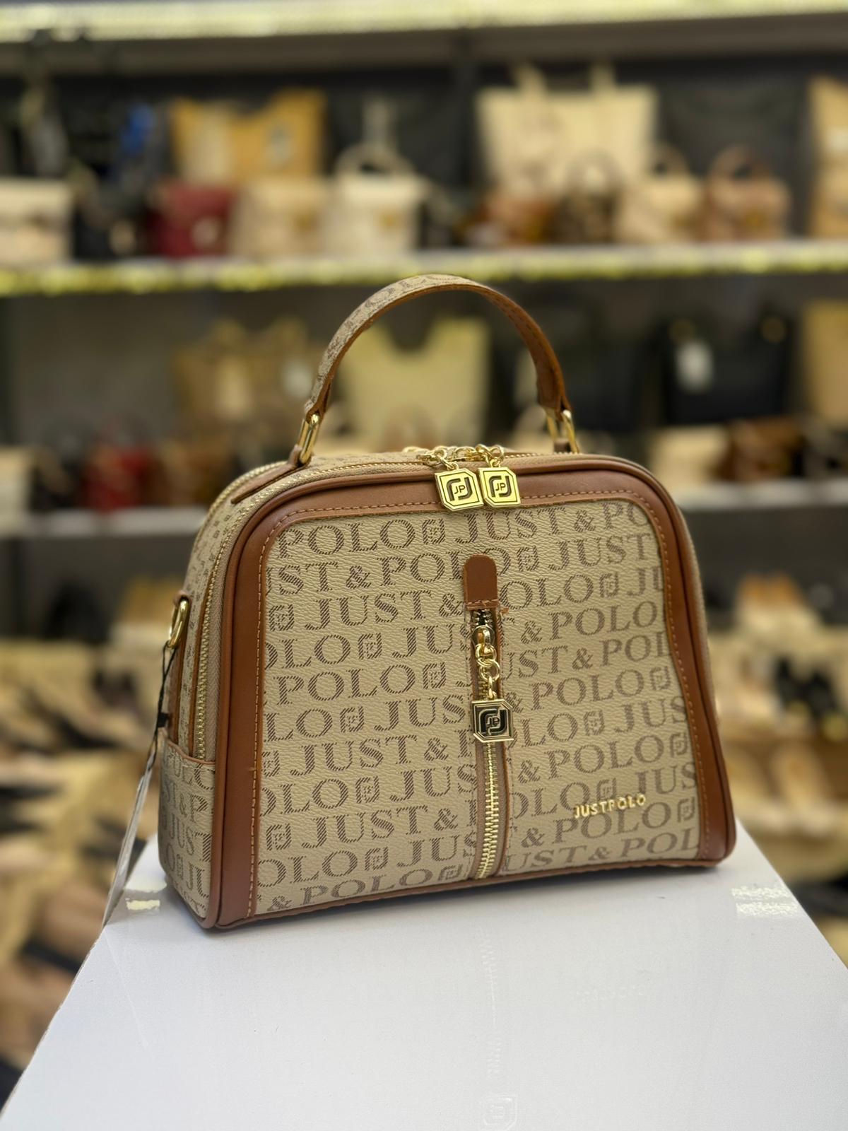 Just Polo Baskılı El Omuz Çantası