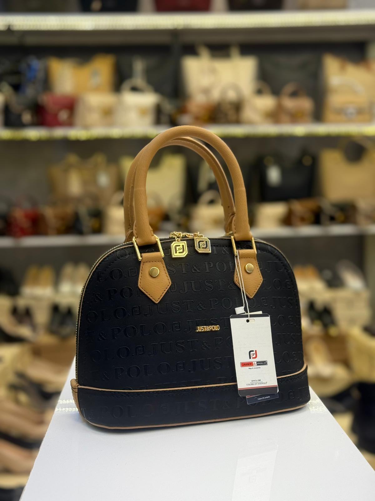 Just Polo Lazer Siyah El Omuz Çantası