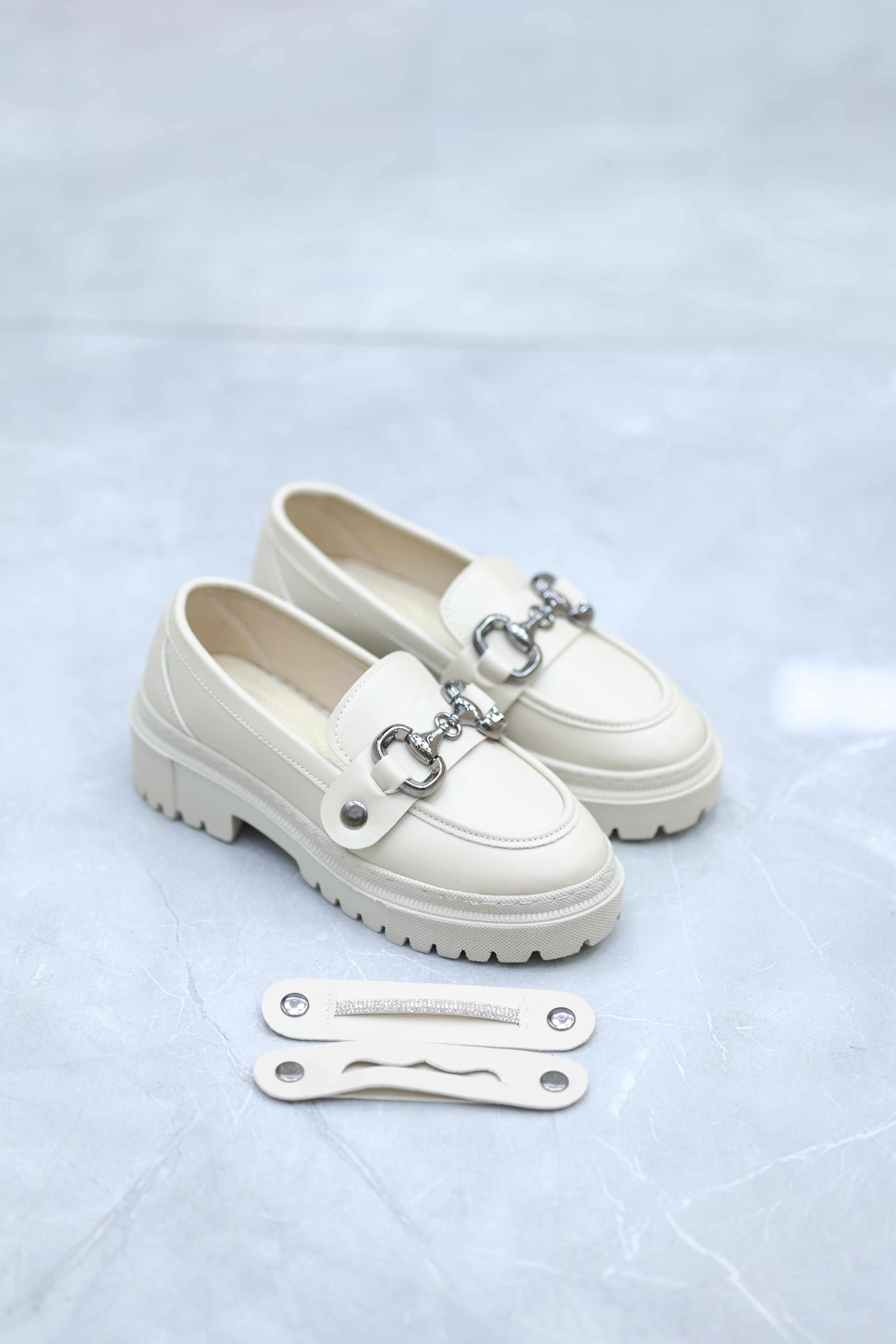 Kadın Laofer Günklük Ayakkabı Ten Değişebilir Tokalar